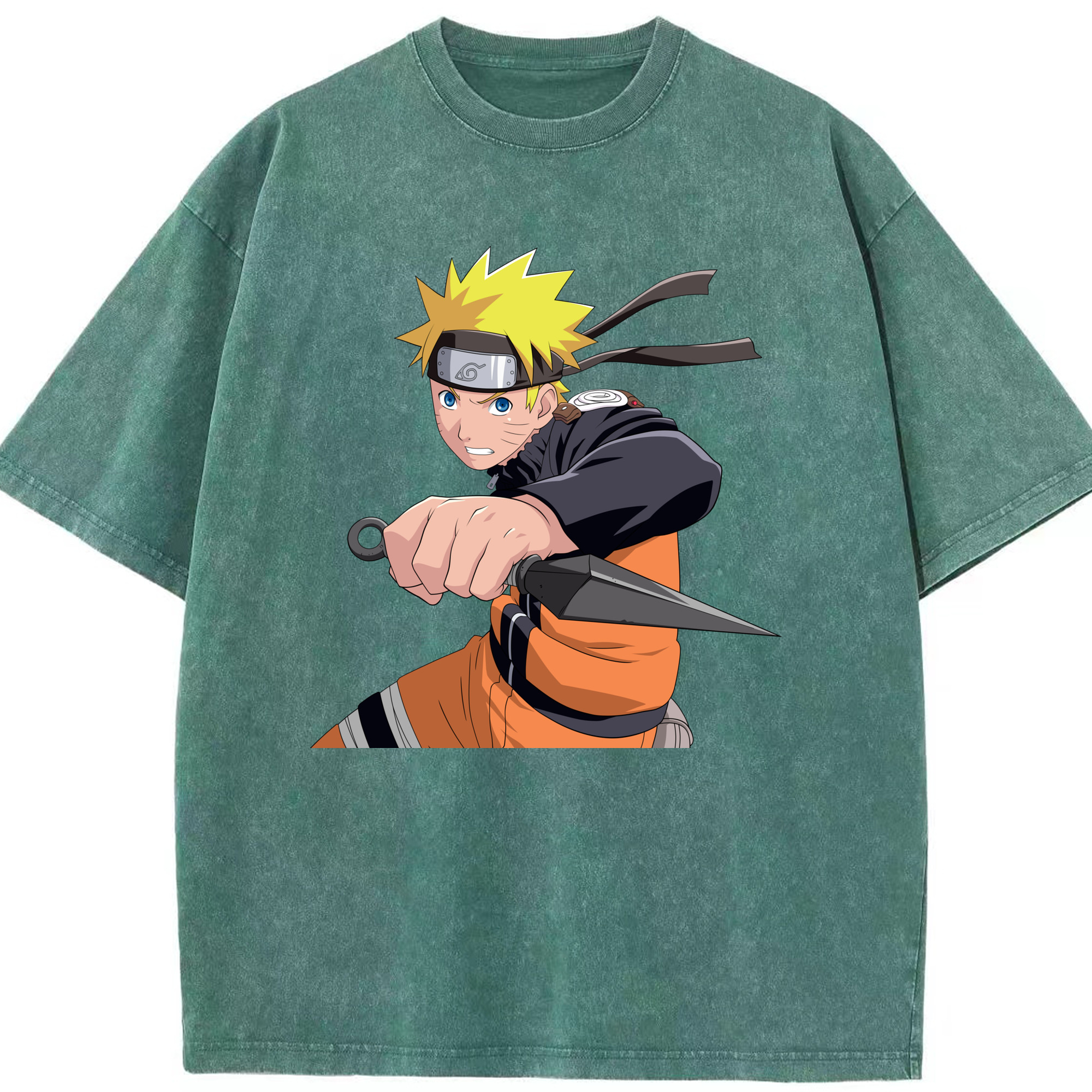 （画像用） NARUTO -ナルト- うずまき ナルト Uzumaki Naruto 綿100% ヴィンテージ風 半袖Tシャツ（フロントプリント）